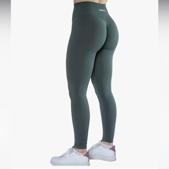 Aurola Seamless Scrunch Legging 7/8 length Colour Eucalyptus Small - Picture 1 of 5